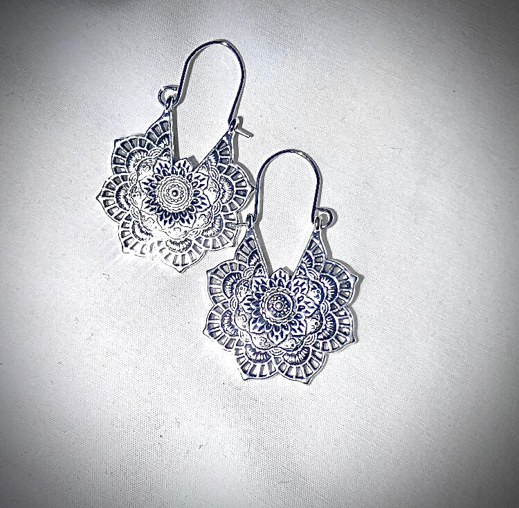 Flower Silver Earrings