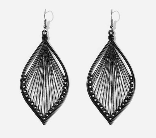 Black Leaf Earrings