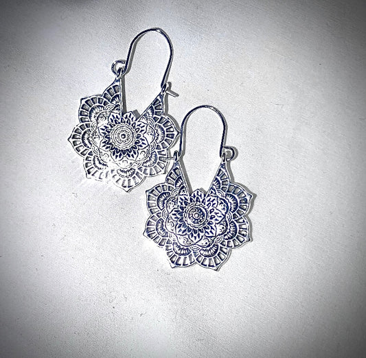Flower Silver Earrings