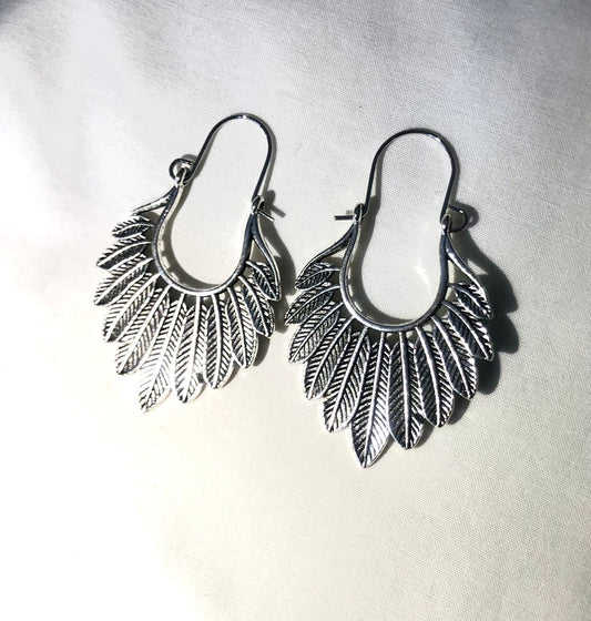 Leafy Silver Earrings