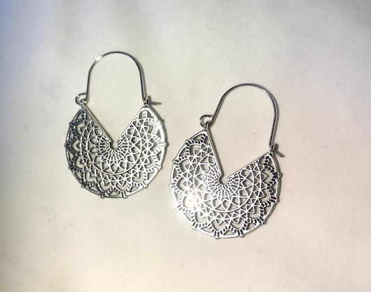 Weaving Silver Earrings