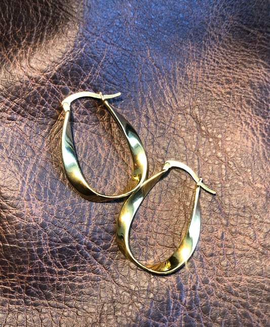 Gold U Hoop Earrings
