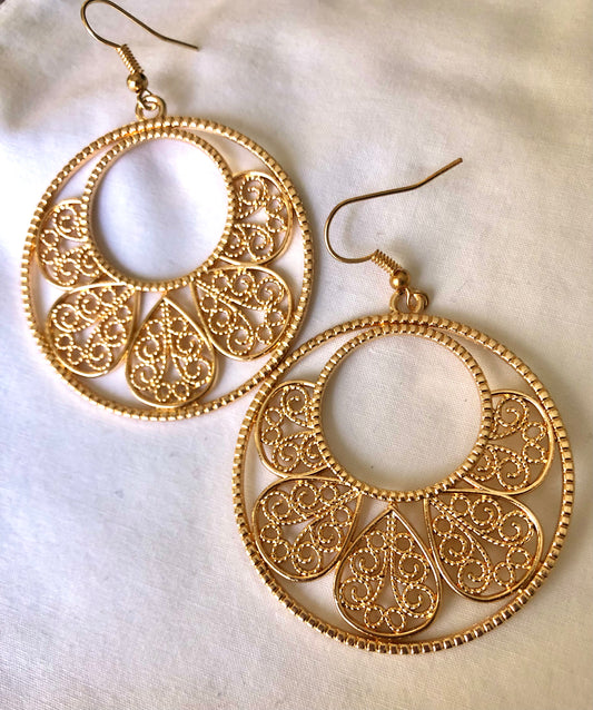 Gold Filigree Earrings