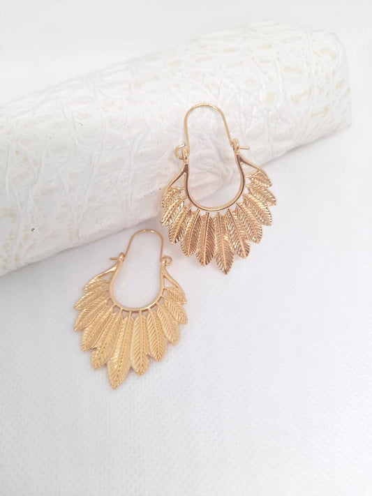 Leafy Gold Earrings