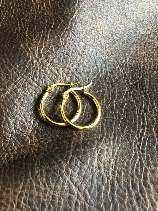 Gold Circle Hoop