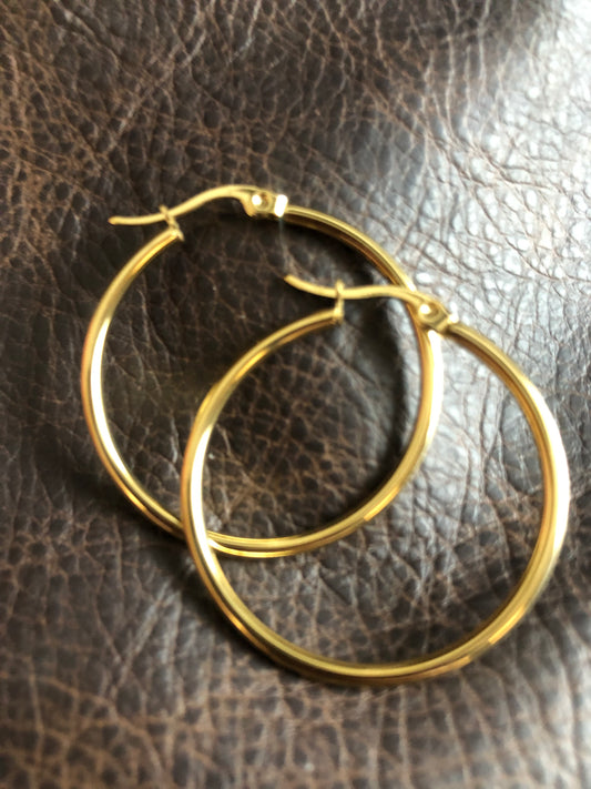 Gold Circle Hoop