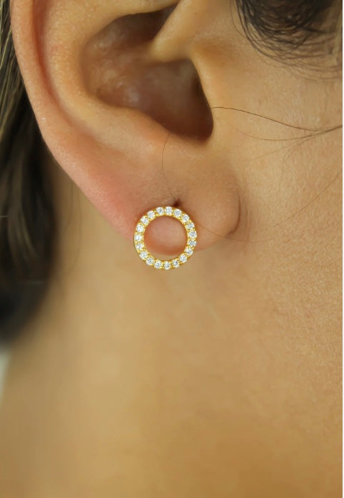 Rhinestone circle Studs