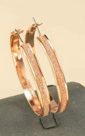 Sparkly Rose Gold Earrings