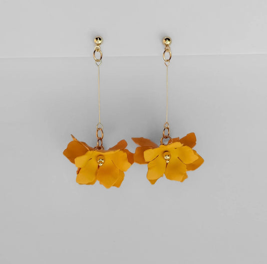 Yellow Flower Earrings